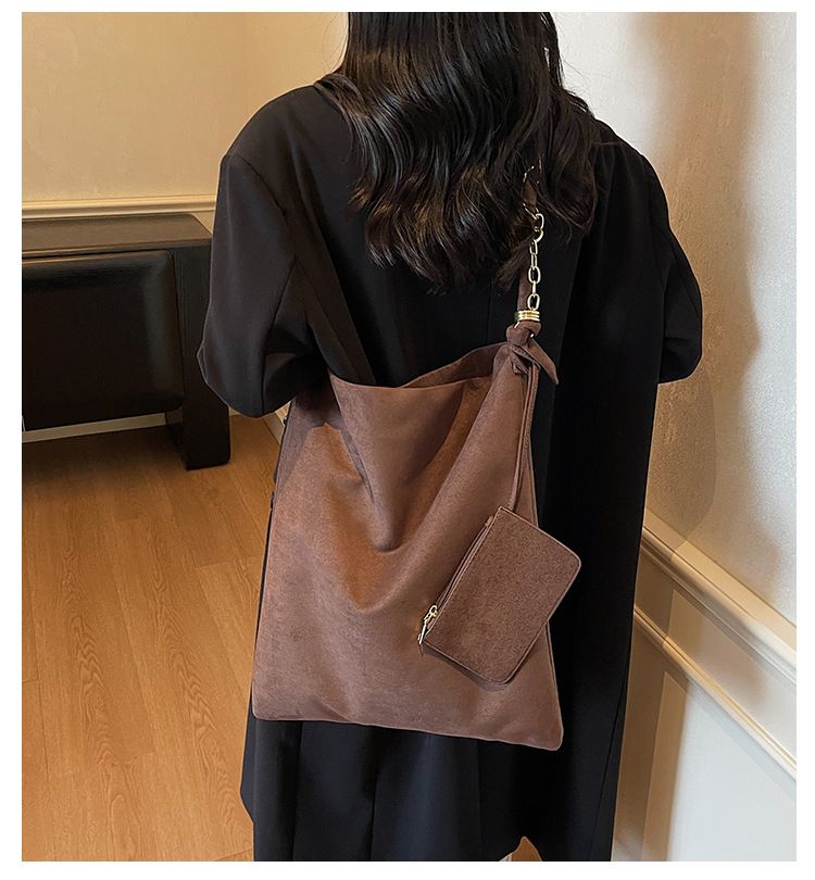 Sac à main tendance et décontracté, sac fourre-tout simple à grande capacité, sac à bandoulière._voghion.com