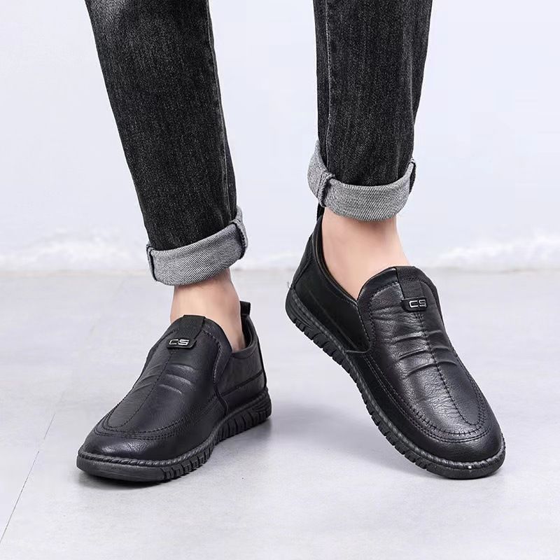 Fashion Spring And Autumn Versatile Non-Slip Casual Walking Comfortable Business Slip-On Sole Soft Surface Men's Shoes_voghion.com