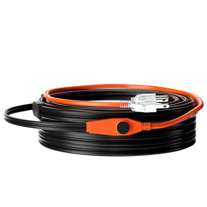 Heat Pipes Cable 60FT Heating Pipe Thermostat 7W Tape For FT With Builtin_voghion.com