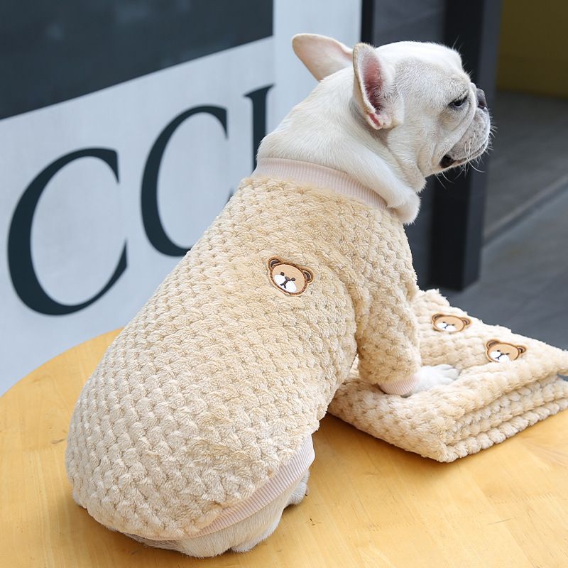 Ropa para perros pequeños y grandes, ropa para gatos, otoño e invierno, nuevos suministros para mascotas, ropa de vellón, método, cubo, ropa de dos patas, cuadros_voghion.com