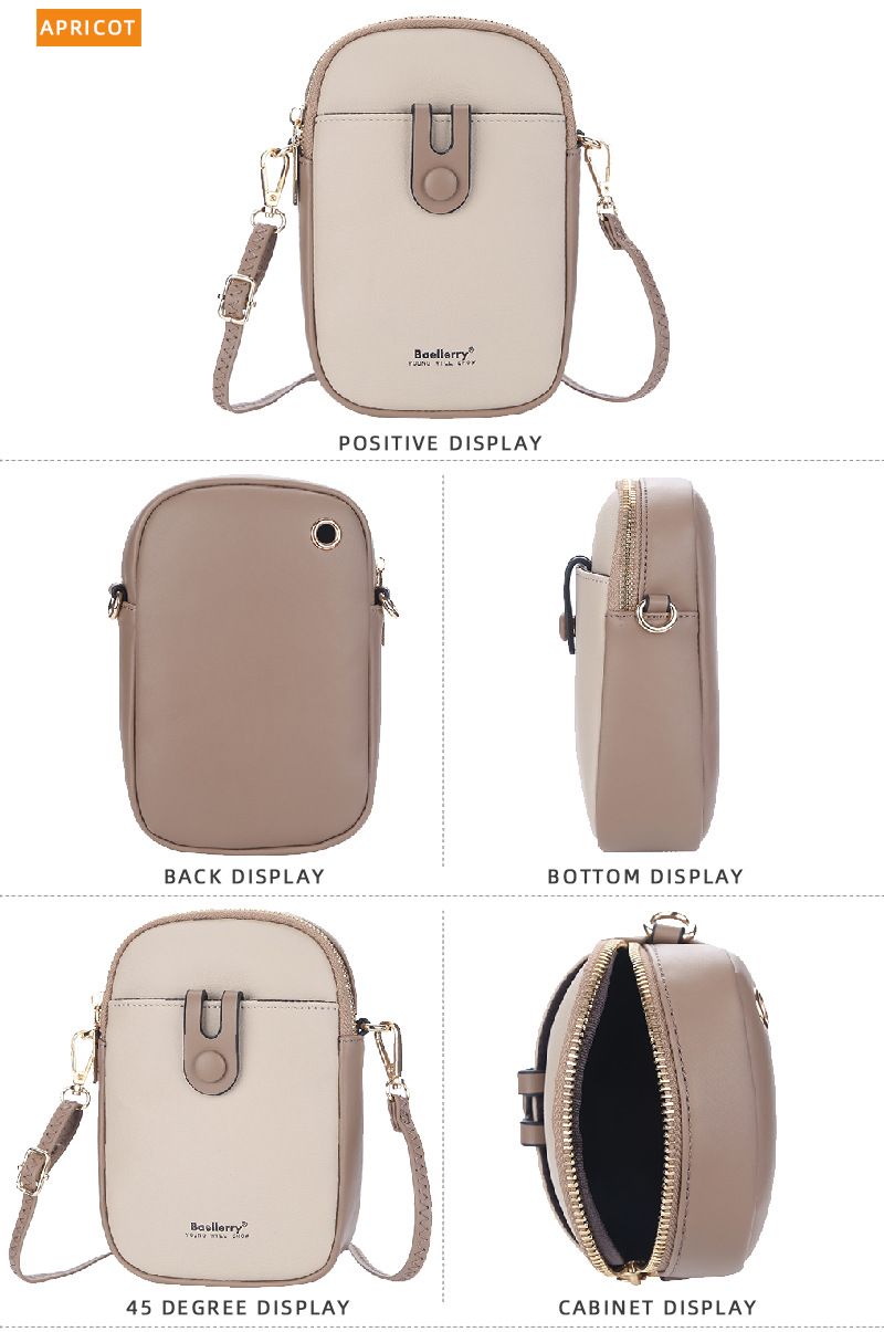 Borsa per cellulare Baellerry, borsa da donna alla moda con cerniera, portamonete, piccola borsa a tracolla, versatile, mini borsa da donna_voghion.com