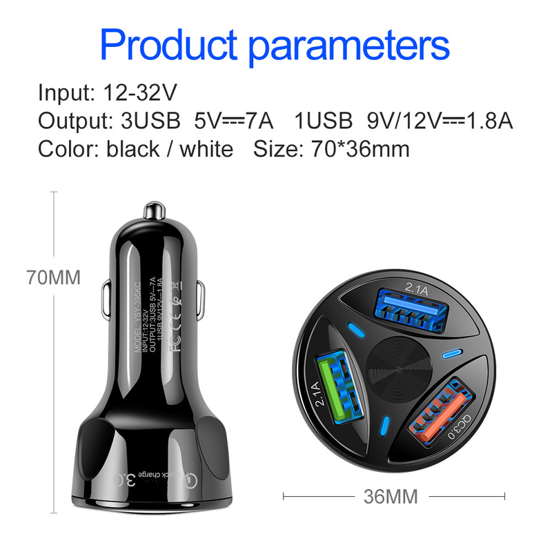 4.0 Quick Charge 3.0 QC 3.0 autós töltő iPhone 11 X telefonhoz Samsung Xiaomi USB Charger QC 4.0 Quick Charge Mobile _voghion.com