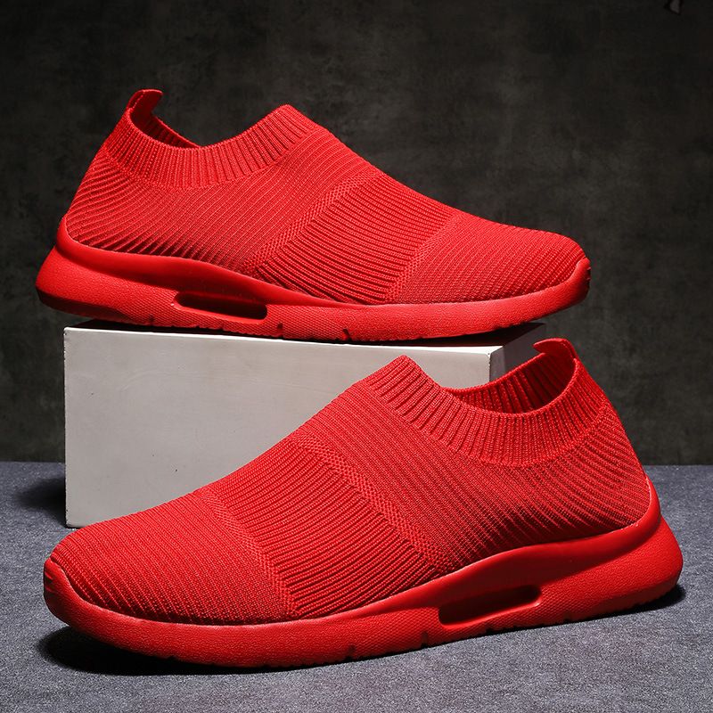 Summer Breathable Men's Sports Casual Versatile Trendy Slip-On Lazy Socks Mesh Shoes_voghion.com