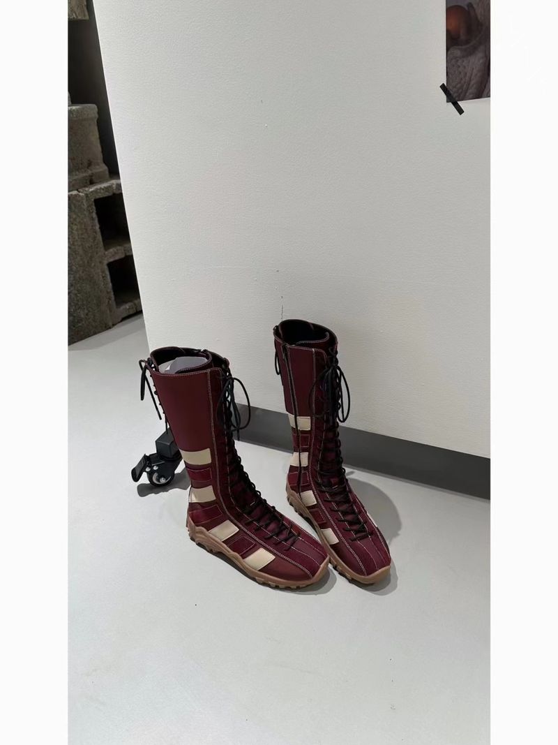 Stivali da boxe da donna BAHONGLY Martin 2025 Stivali da boxe lunghi e sottili con lacci in stile britannico per donna_voghion.com