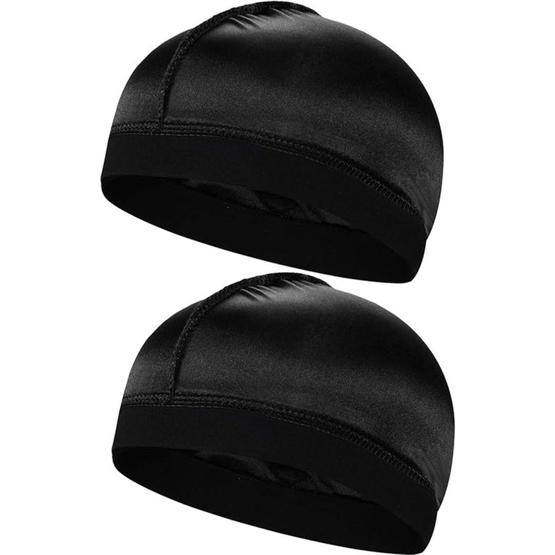 Unisex glatt silke bølgehette for menn Silkemyk Durag elastisk myk pustende silke har god komprimerbarhet_voghion.com