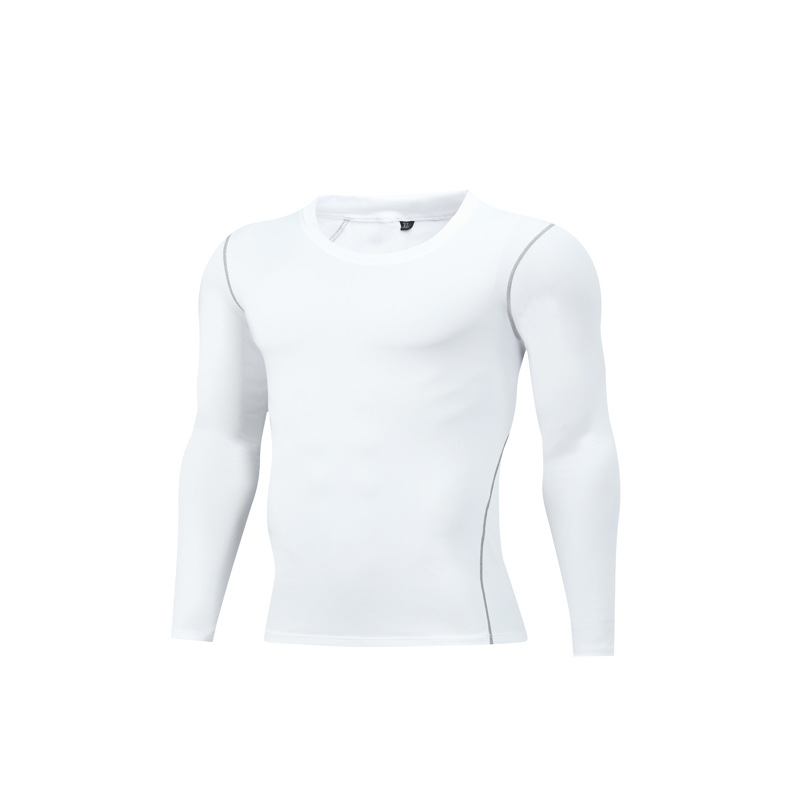 Roupas masculinas esportes apertado manga longa secagem rápida treinamento roupas de fitness masculino alta compressão elástica basquete topo futebol correndo_voghion.com