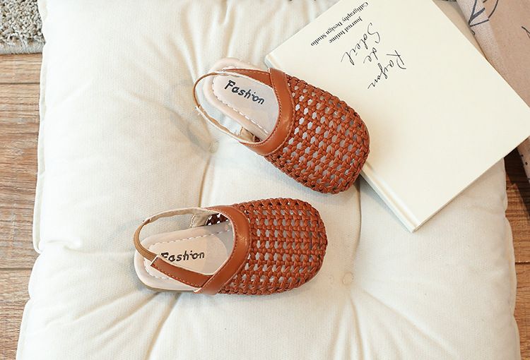 Children's Shoes Girls Braided Sandals Summer New Fashion Grandma Shoes Soft Sole Children's Hollow Toe Roman Shoes_voghion.com