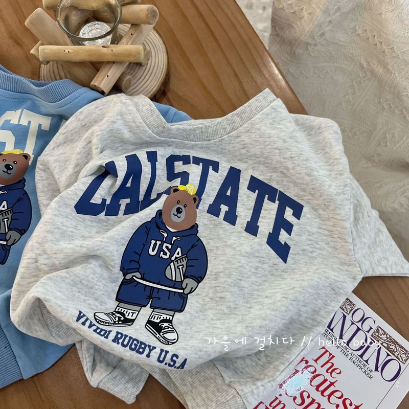 Dětské oblečení 2024 nové dětské podzimní a zimní overaly pro chlapce a dívky mikiny a tepláky s kresleným medvídkem dvoudílné overaly dětské sportovní oblečení_voghion.com