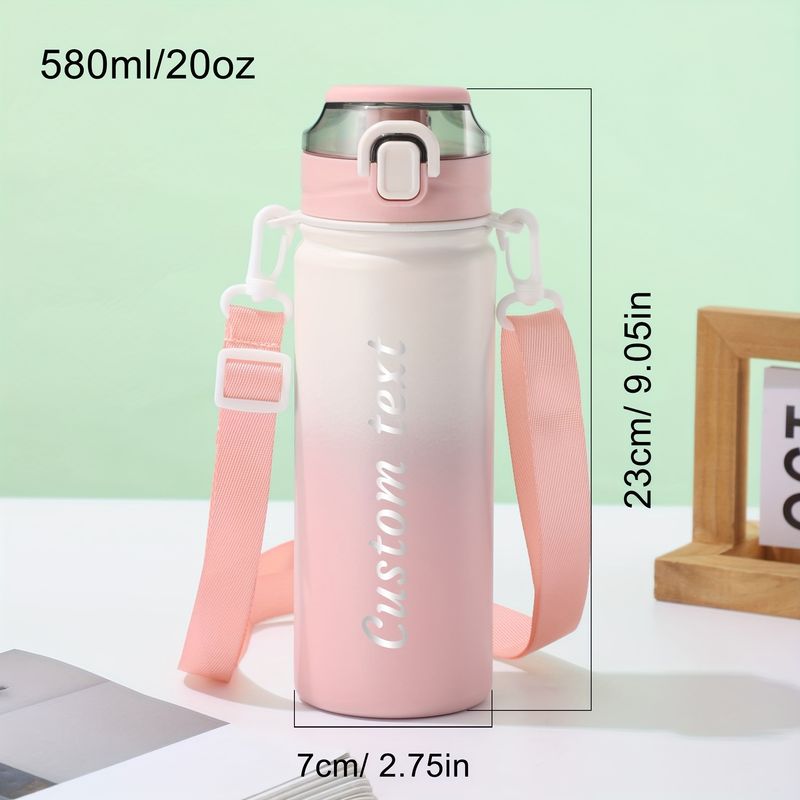 Lasergegraveerde roestvrijstalen thermosfles 36 + 580 ml / 20 oz + anti-knuffeldeksel + met rietje + met handvat + met draagbaar handkoord_voghion.com
