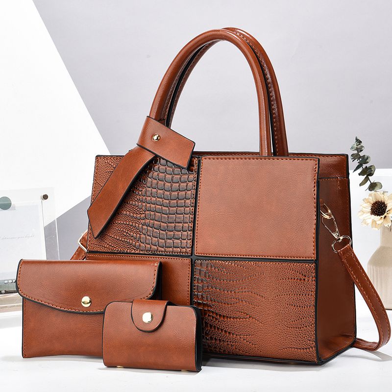 Női kézitáska szett Patchwork Crossbody táska Női utazótáska nagy kapacitású, többrészes szett egy vállú kézitáska_voghion.com