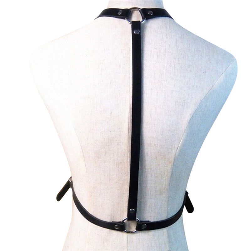 Cintura di contenimento per spalle LuvBox, unisex, alla moda, decorativa, con cinturino in pelle, stile punk scuro erotico._voghion.com