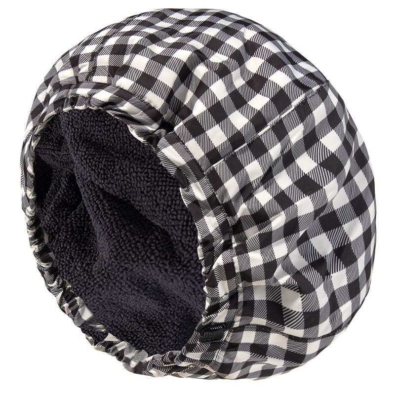 touca de banho touca de cabelo seco touca adulta estampada elástica fivela ajustável camada dupla à prova d'água tamanho grande touca de dormir_voghion.com
