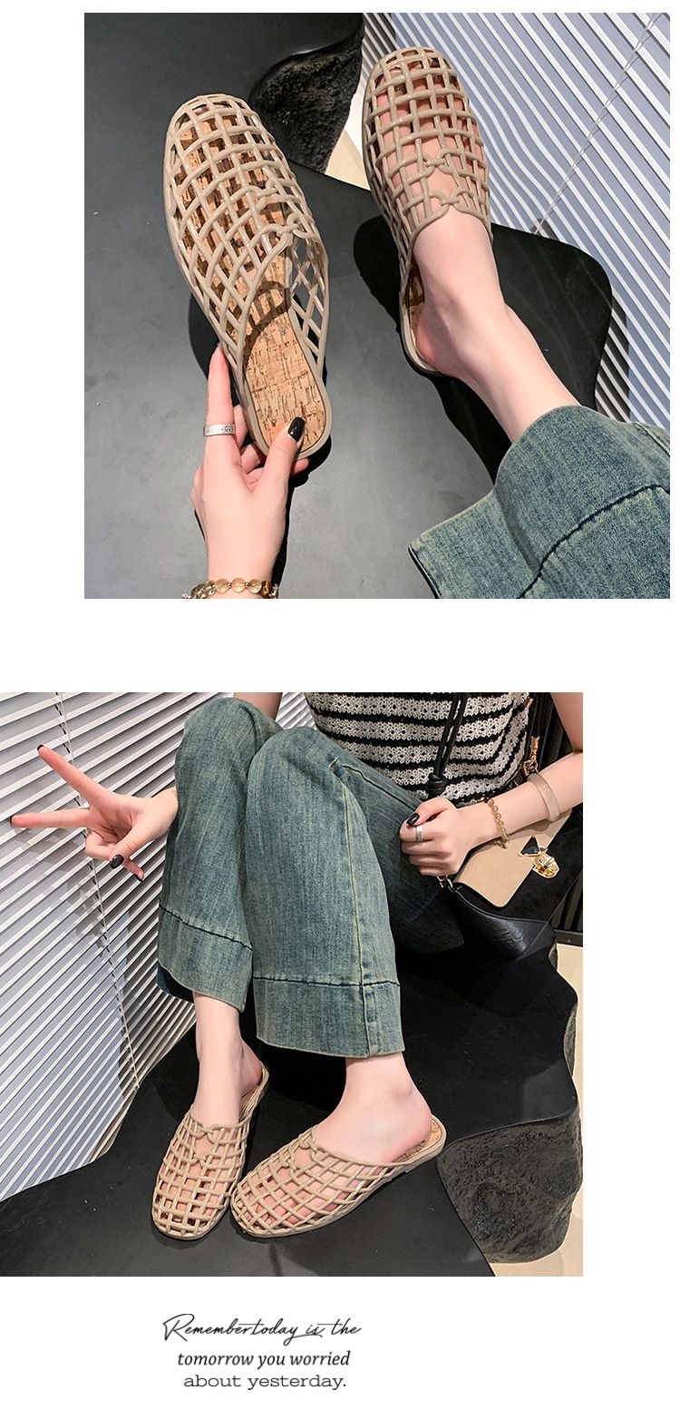2025 Spring And Autumn New Style Cloed-Toe Clog For Women, Outdoor Beach Sandal, Non-Slip Ultra-Soft Sole Flat_voghion.com