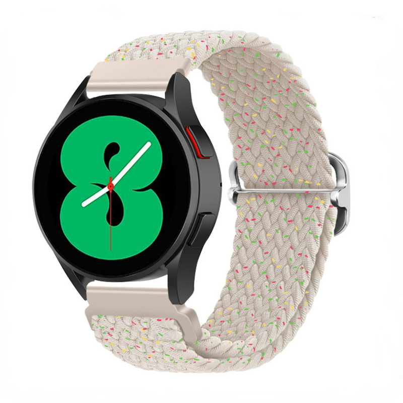 20 mm flettet solo-sløyferrem for Samsung Galaxy Watch 5/4 44 mm 40 mm Nylon elastisk armbånd for Samsung Watch 5 Pro 45 mm/4 Classic_voghion.com