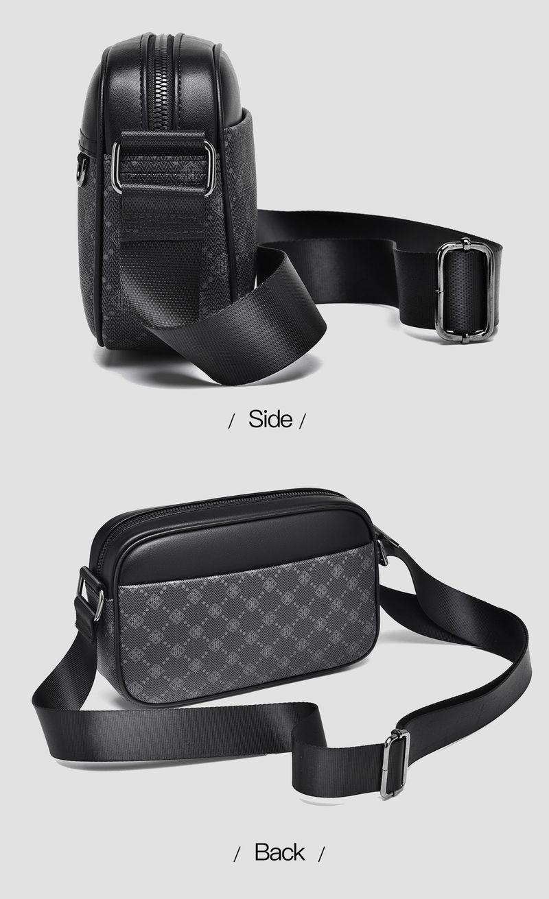 Borsa a tracolla stampata da uomo, borsa a tracolla casual, piccola borsa quadrata, zaino multifunzionale da uomo, per andare al lavoro_voghion.com