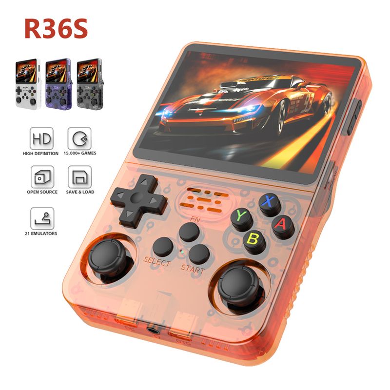 R36S Retro Handheld Game Console 3.5 Inch IPS Screen Portable Pocket Video Player 64GB RG35S Plus Linux System_voghion.com