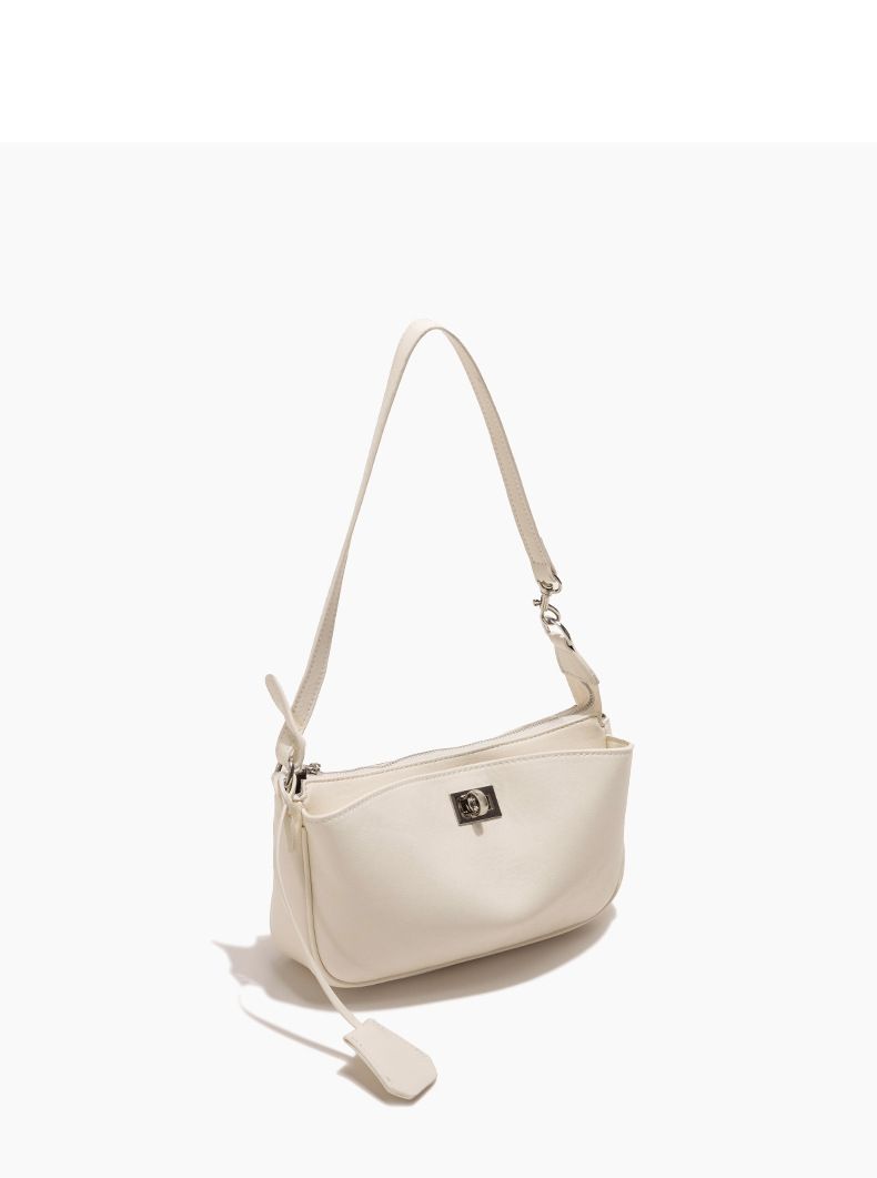 Bolso bandolera sencillo tipo hobo con hebilla de cierre informal, pequeño, cuadrado, sencillo y a la moda._voghion.com