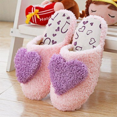 Chaussons d'intérieur en fourrure et coton, antidérapants, pour hommes et femmes, style coréen, pour l'automne et l'hiver_voghion.com