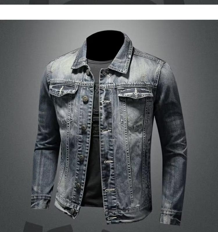 Jaqueta masculina retrô com zíper e gola alta, roupa de trabalho para ciclismo e motocicleta_voghion.com