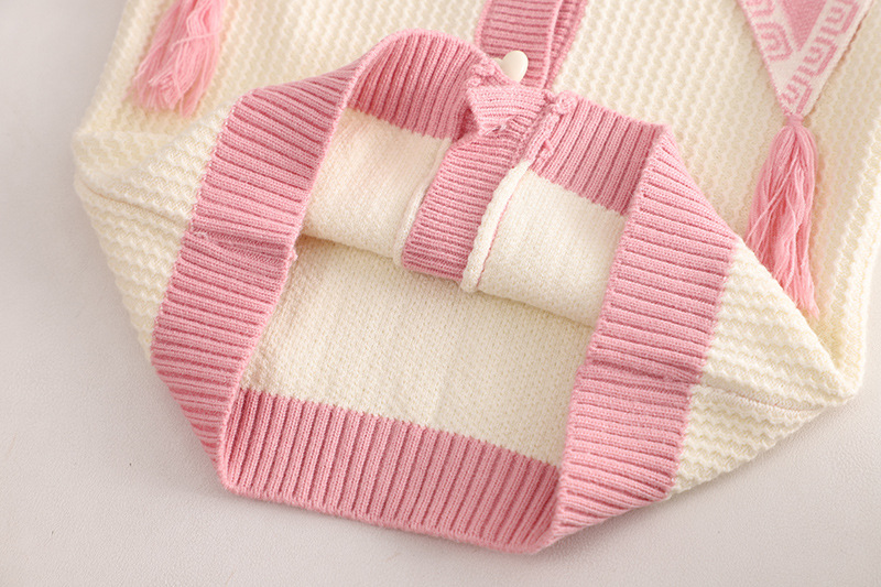 Abito maglione per bambini autunno inverno nuovo set in due pezzi lavorato a maglia per bambina in stile cinese con ampio collo a punta e_voghion.com