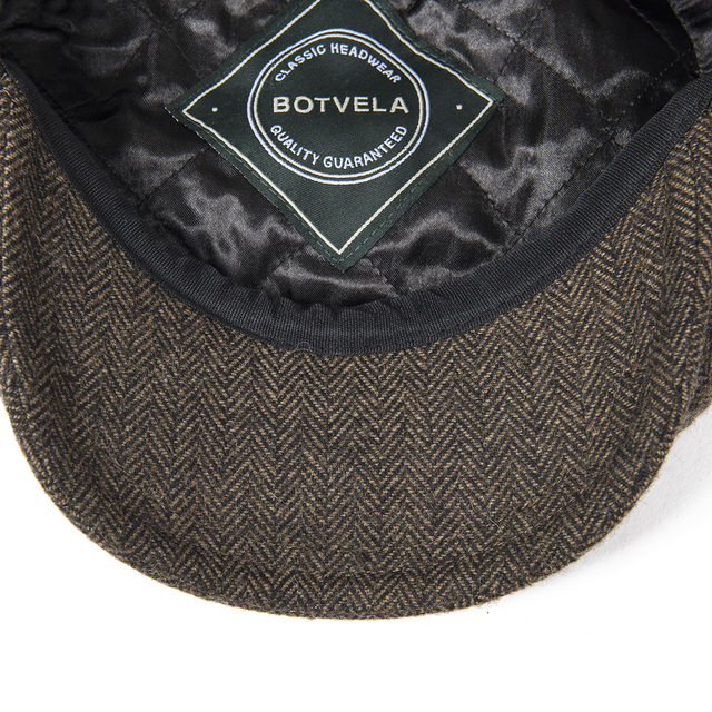 BOTVELA Woll-Tweed-Zeitungsjungenmütze mit Fischgrätenmuster für Herren und Damen, britischer Gatsby-Retro-Hut, Fahrer-Schiebermütze für Herren, Vintage-Baskenmütze mit Fischgrätenmuster_voghion.com