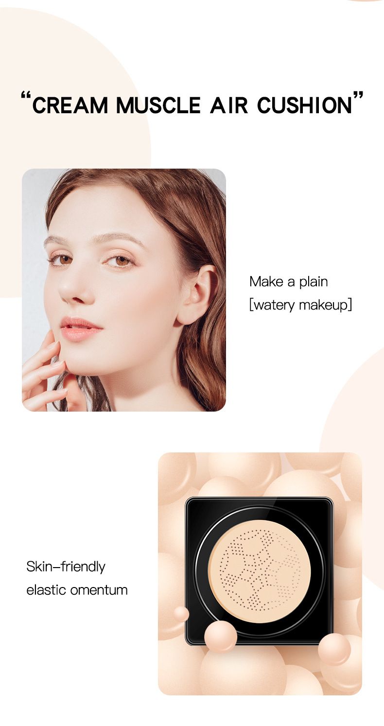 OCHEAL Mushroom Air Cushion CC Cream 20g Setting Concealer Isolation BB Cream, Liquid Foundation Moisturizing Beauty Cream Core Selling Point: Conceal_voghion.com