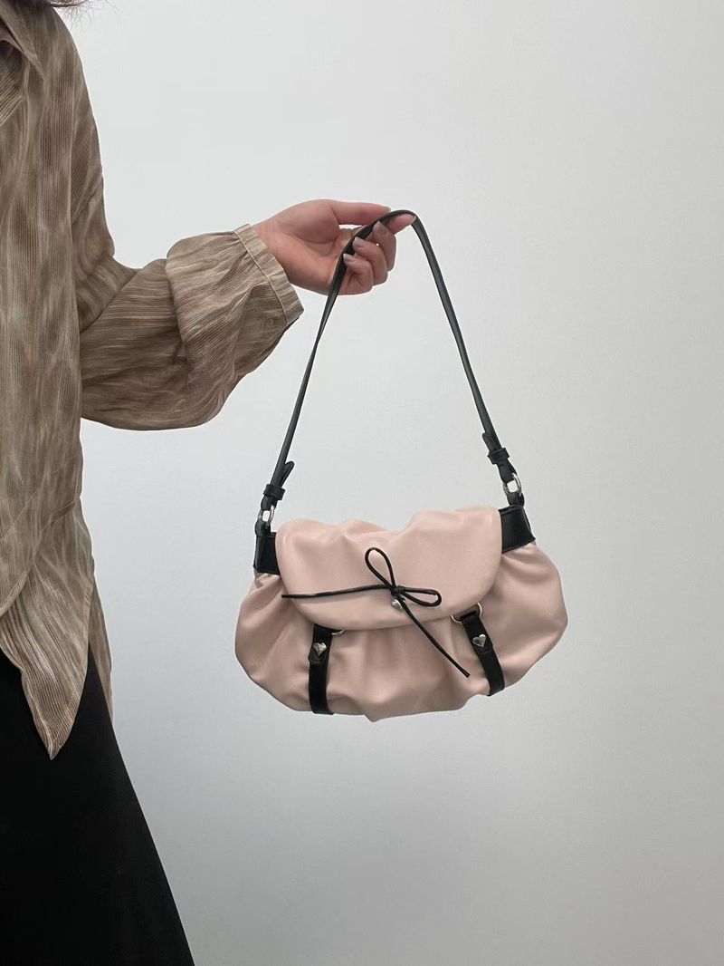 Women's 2025 New Niche Design Crossbody Bag Shoulder Cloudy Bag Pink Armpit Bag Fashion Versatile Casual Daily_voghion.com