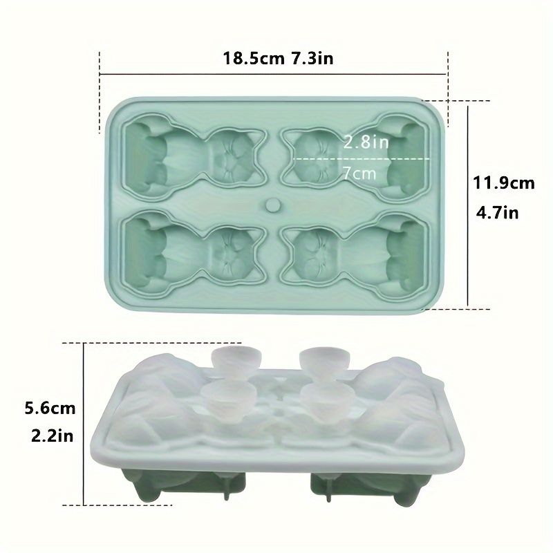 Bandeja de silicona para cubitos de hielo con forma de gato: 1 molde multiusos para whisky, chocolate, caramelos y pudín: accesorio para fiestas y utensilio creativo para la cocina_voghion.com