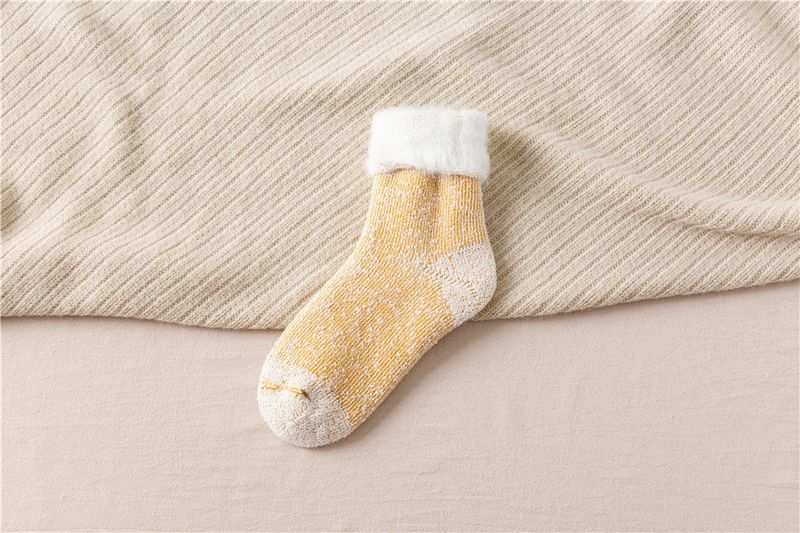 Damskie zimowe, grube, ciepłe, długie, rurkowe, wełniane skarpety narciarskie z podszewką z polaru_voghion.com