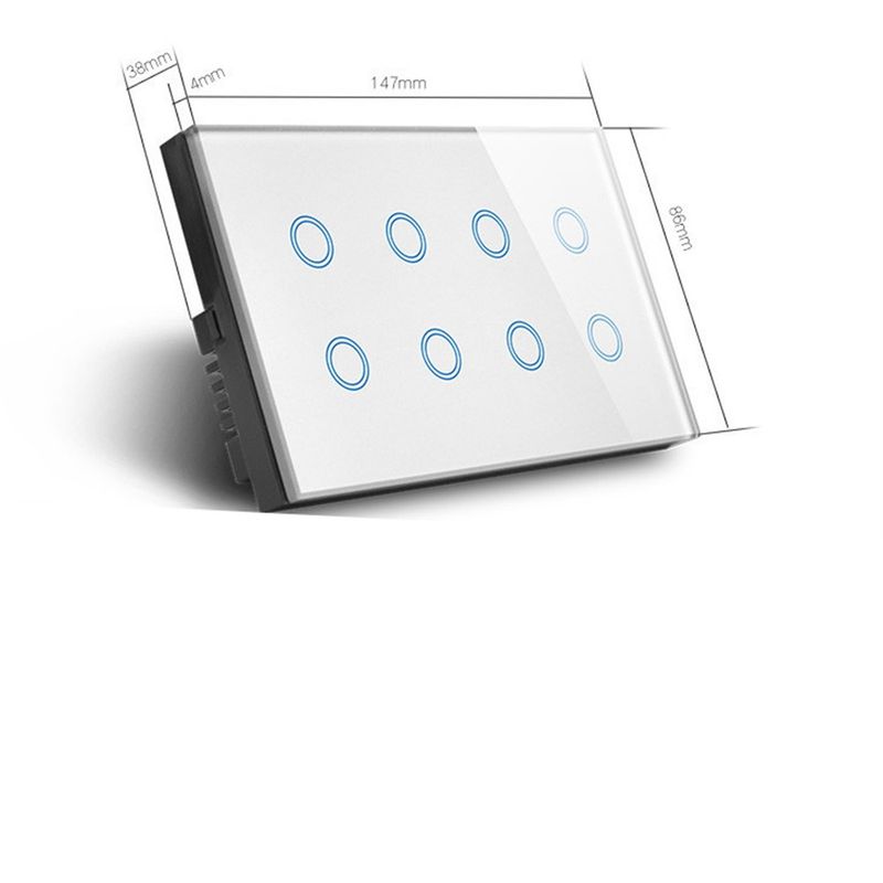 AUBESS Tuya WIFI Smart 147Typ Glas Touch Panel Interrupter 6/8/10Gang Liicht Wandschalter Alexa Google Home App Kontroll_voghion.com