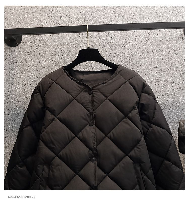 Women's Clothing Short winter coats cotton jacket lightweight hot style small size light diamond casual jacket_voghion.com