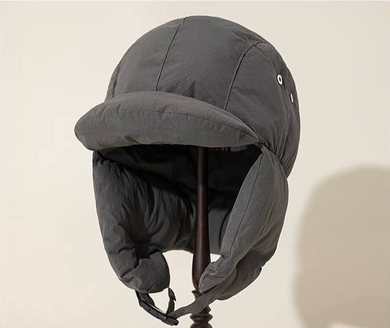 Lightweight Ultra-Thick Down Cotton Lei Feng Men, Warm Ear Protection Women, Autumn And Winter Windproof Helmet Liner_voghion.com