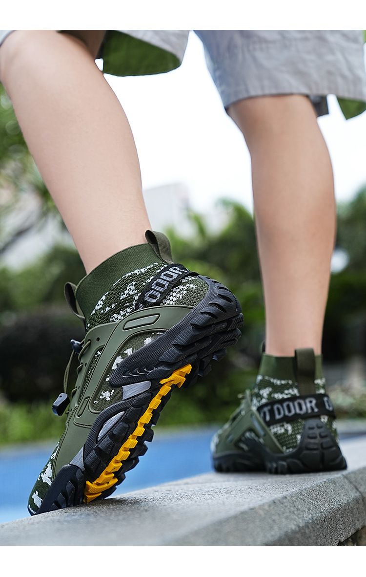 Spring Summer Outdoor Water Hiking Trekking Fishing Mid-Top Breathable Non-Slip Sports Wading Shoes Large Size_voghion.com