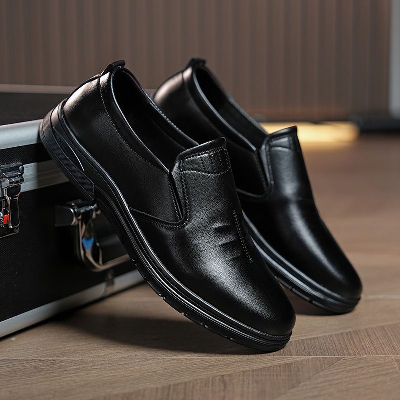 Nuove scarpe da guida antiscivolo basse da uomo, formali, casual e da lavoro, in pelle con colla a freddo_voghion.com