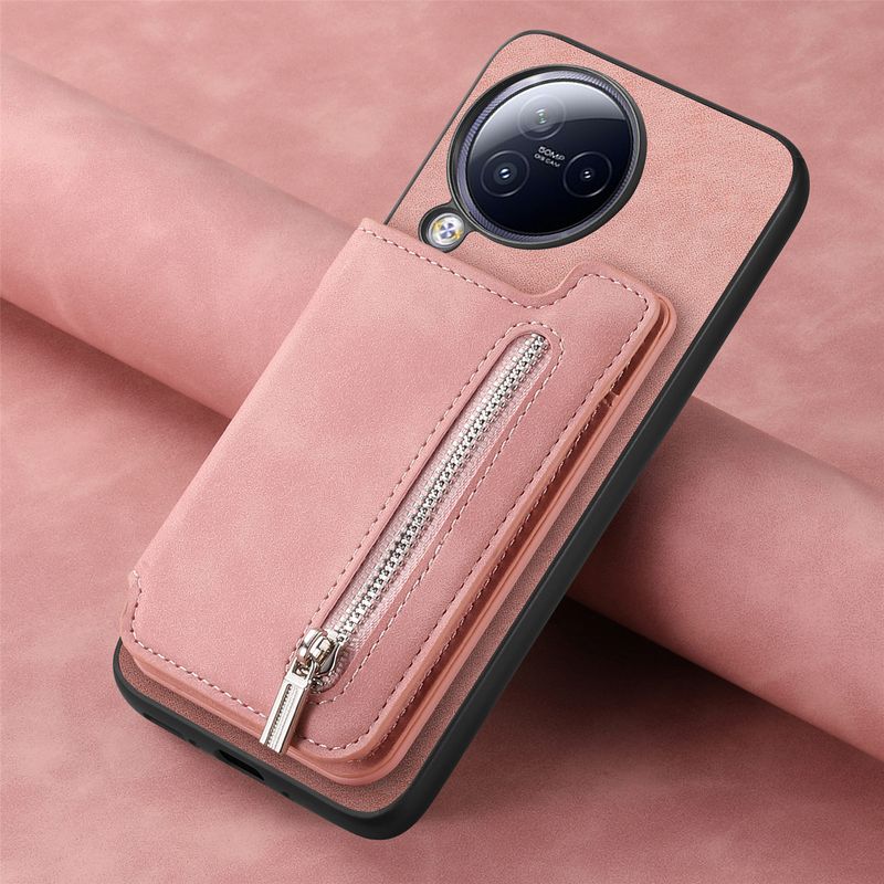 2 in 1 Removable Zipper Cards Solt Magnetic Leather Wallet Case For Xiaomi Redmi Note 13 Pro Plus 12 13T POCO X6 14 Ultra Cover_voghion.com