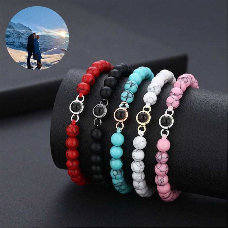 Natürliches Tigerauge Rosa Zebra Stein Paar Projektionsarmband 100 Sprachen Fotoanpassung Handschmuck_voghion.com