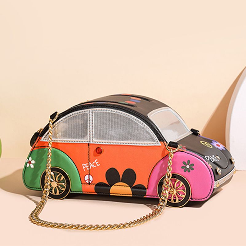 Women's Crossbody Bags Color-blocking Small Car Handbag Chain, Novel And Unique Box Bag, Casual, Individual And Creative Single-shoulder Bag For Women_voghion.com