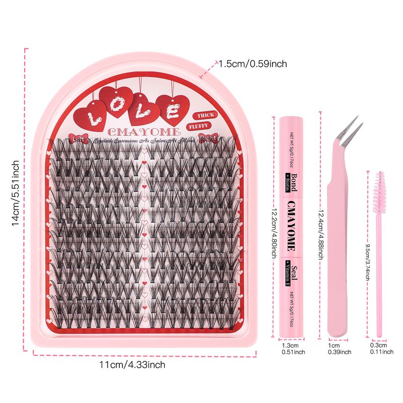 False Eyelashes Single Cluster Segmented D Curved Curled False Eyelashes Set 8 16mm Classic Natural Thick Eyelashes_voghion.com
