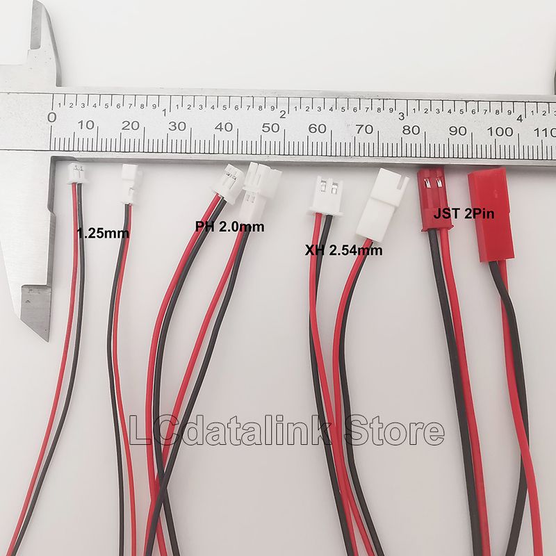 10/5/2 Pairs Small Mini 1.25mm PH2.0 XH2.54 2 Pin Male Female Plug Jack Connector Cable JST 1.25/2.0/2.54 2P Electronic_voghion.com