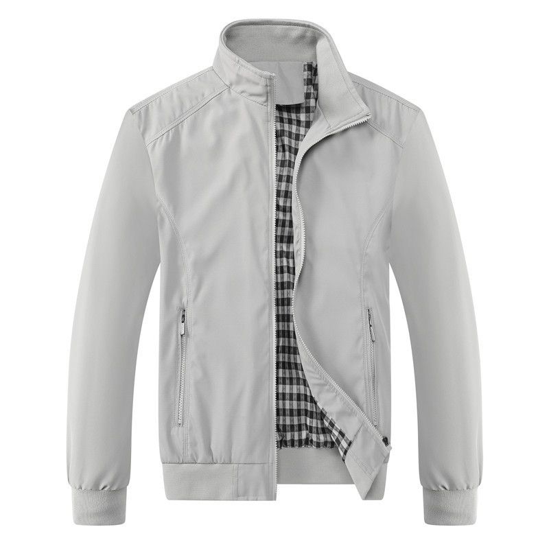0419 Spring And Autumn Jacket Men's Trench Coat Casual Sports Loose Stand Collar_voghion.com