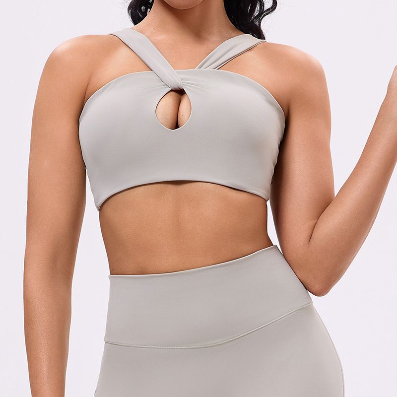 LazyZoom New Slim Fit Yoga Vest Set With High Waist Tummy Control Peach Hip Running Fitness Wide Leg Pants_voghion.com