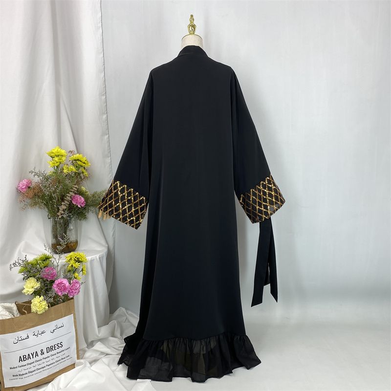 Yüksek Kaliteli Nida Müslüman Abaya İslami Bayram Elbisesi Payetli Namaz Kıyafetleri Kadın Ramazan Bayramı Fas Kaftanı Tesettür Ramazan Dubai Bornozu_voghion.com