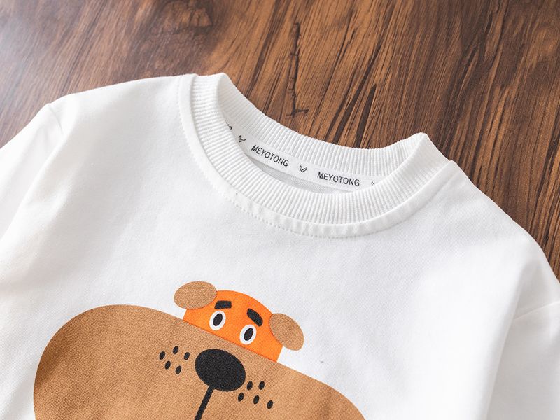 Completo per bambini 2025, nuovo ed elegante set di tre pezzi con giacca da baseball a righe e patchwork a forma di orso per bambini_voghion.com