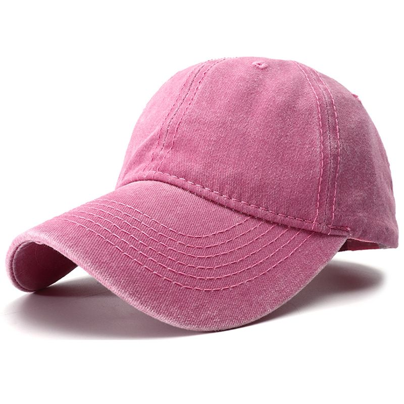 Unisex Plain Baseball adjustable Solid Color Peaked Cap Vintage Washed Cotton Snapback Hats for Women Men Gorras Para_voghion.com