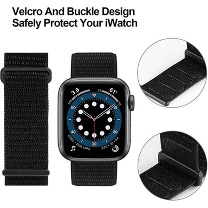 Zachte Nylon Band voor Apple Watch Band 40mm 44mm 42mm 45mm Mode Sport Horloge Polsband voor iWatch Serie 8 7 6 5 4 3 2 1 SE_voghion.com