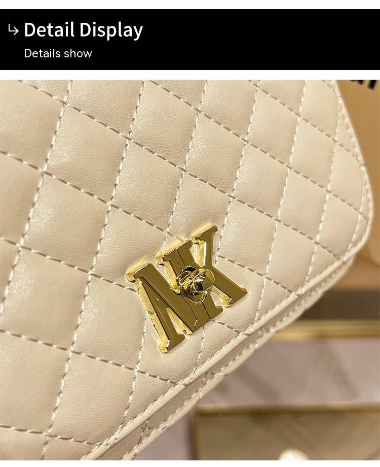 Borsa Lingge di nuova moda Piccola pelle di pecora Borsa da donna semplice Tracolla a catena Borsa a tracolla singola Borsa da donna2023_voghion.com