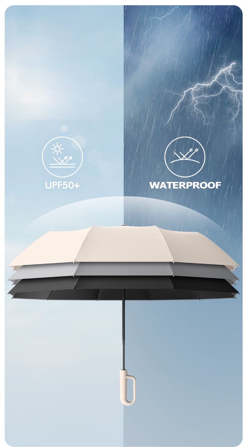 Unisex Safety Reverse Umbrella - UV Protection Reflective_voghion.com