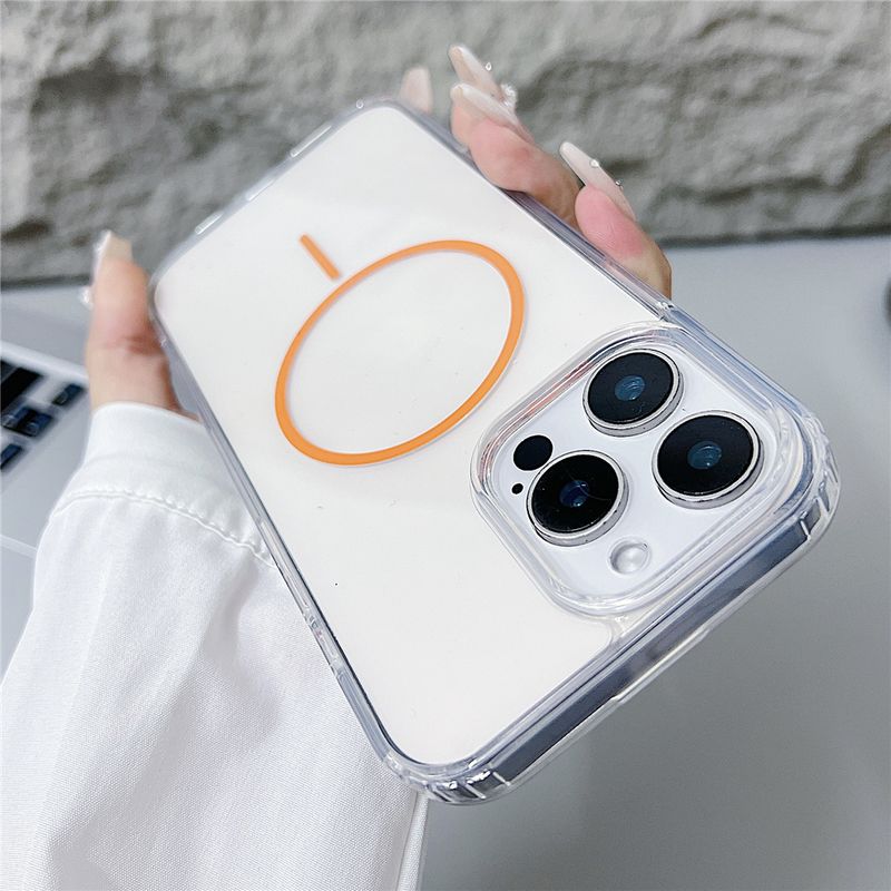 Tanspaent Had Acylic Magnetic Phone Case Fo Iphone 16E 15 14 Plus 13Mini 12 11 Po Max Wieless Chage_voghion.com