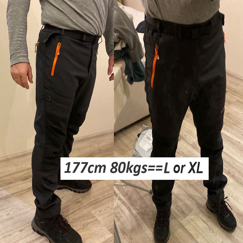 Men's Oversized Winter Softshell Winter Outdoor Pants Trekking Fishing Camping Climbing Hiking Skiing Warm Travel Trousers S-4XL_voghion.com