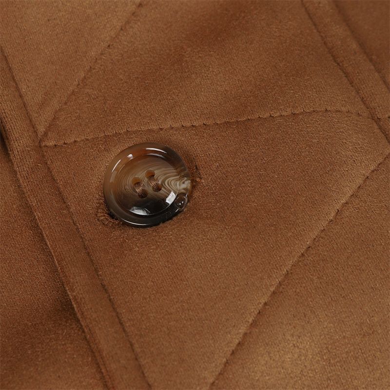 Cappotto da lavoro da uomo con colletto alto, autunno inverno, stile trendy, stile High Street, tinta unita, stile baseball largo_voghion.com